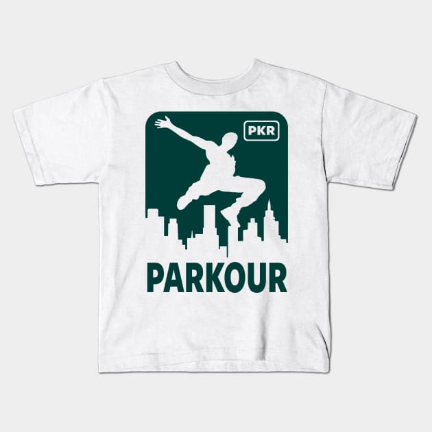 PARKOUR - FREERUNNING - TRACEUR Kids T-Shirt by Tshirt Samurai